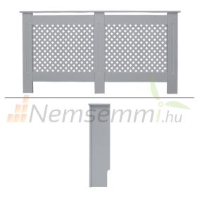   Radiátor takaró burkolat 152x19x82 cm fűtőtest burkolat szürke méhsejtes radiátorburkolat, rács, radiátor takaró