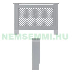   Radiátor elé takaró burkolat 112x19x82 cm fűtőtest burkolat szürke méhsejt mintás radiátorburkolat, rács, radiátor takaró