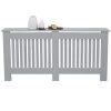 Radiator cover 152x19x82 cm radiator cover gray striped radiator cover, grid, radiator cover