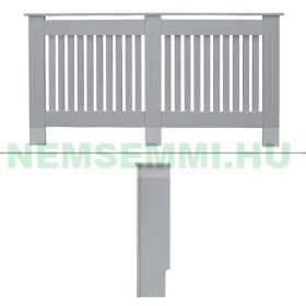 Radiátor elé takaró burkolat 152x19x82 cm fűtőtest burkolat szürke csíkos radiátorburkolat, rács