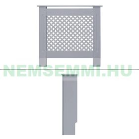 Radiátor elé takaró burkolat 78x19x82 cm fűtőtest burkolat szürke méhsejt mintás radiátorburkolat