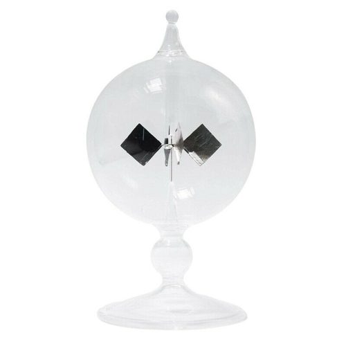 Radiometer light-powered spinning top Crookes light mill vacuum glass radiometer 14 cm high educational tool