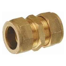   2 napkollektort összekötő csatlakozó. Toldóelem 22 mm-es rézcső számára. Roppantós ( szorítós ) összekötő fitting