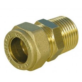   Napkollektor réz csatlakozó fitting 22 mm-es rézcső végére, a másik vége 3/4" külső menet