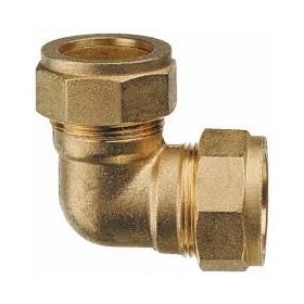 Réz kötőelem könyök csatlakozó toldóelem fitting két kollektor összekötésére 2 x 22 mm roppantós ( s