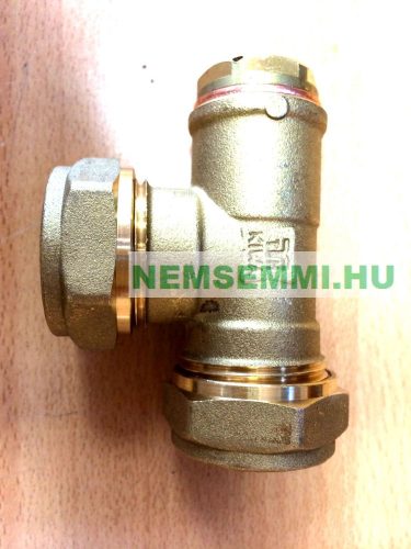 Kézi légtelenítő szelep szolár rendszerhez tiszta rézből, 22 mm-es roppantós és 1/2