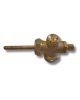 Manual vent valve with temperature sensor sleeve for solar or heating systems. Pure copper, 22mm crackle and 3/4" threaded connection