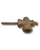 Manual vent valve with temperature sensor sleeve for solar or heating systems. Pure copper, 22mm crackle and 3/4" threaded connection