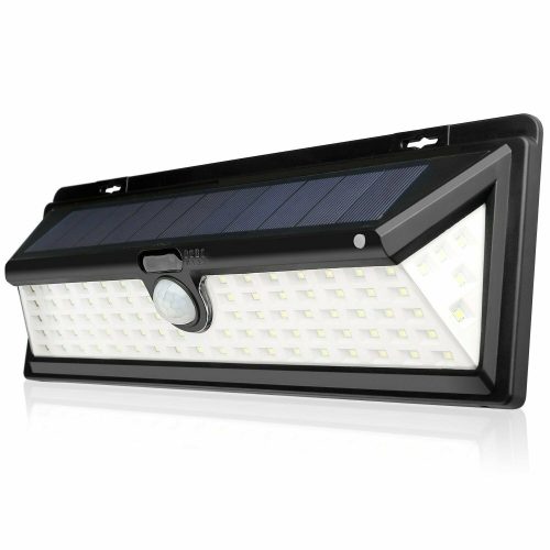 DAMAGED, BAD BATTERY! Solar motion sensor wall lamp with 90 LED bulbs. Excellent step for lighting