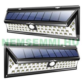 Napelemes vízálló széles látószögű LED kültéri lámpa