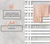 ENYHE SÉRÜLÉS! Modern designer radiátor 600x1600 mm 630W fehér egyenes külső csatlakozással
