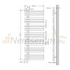 ENYHE SÉRÜLÉS! Modern designer radiátor 600x1600 mm 630W fehér egyenes külső csatlakozással
