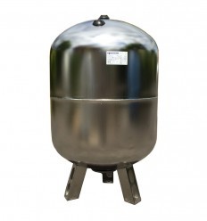Saválló acél hidrofor tartály 50 liter fekvő inox rozsdamentes membrános zárt rendszerű használati