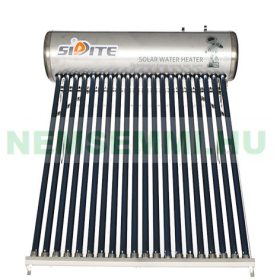   Tartályos napkollektor nem nyomásálló SD-S (SD-G) inox 300 literes 30 csöves átfolyós rendszerű, rozsdamentes tartály és keret