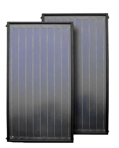 2 solar collectors SID flat collector in package price with 6 year warranty, copper tube collector aluminum frame safety glass selective coating