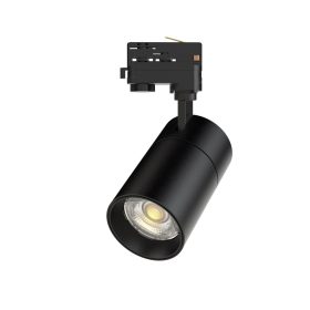   AV sínes LED lámpa, fekete színben 30W teljesítménnyel, 4 vezetékes sínhez állítható színhőmérséklet