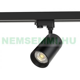   AV sínes LED lámpa, fekete színben 30W teljesítménnyel, 4 vezetékes sínhez állítható színhőmérséklet