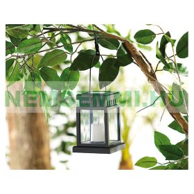   Felakasztható napelemes LED-es lámpa kültéri ázsiai jellegű kialakítás