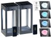 Solar LED lamp set of 2 80 lumens 1W decorative solar lamp with remote control