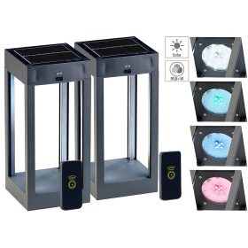   Napelemes LED lámpa 2 darabos szett 80 lumen 1W dekoratív szolár lámpa távirányítóval