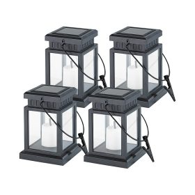   Felakasztható napelemes LED-es lámpa 4 darab kültéri ázsiai jellegű kialakítás