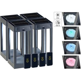   Napelemes LED lámpa 4 darabos szett 80 lumen 1W dekoratív szolár lámpa távirányítóval