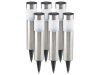 LED solar lamp that can be inserted into the ground, 6 stainless steel garden lamps with light sensor