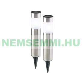   Földbe szúrható LED napelemes lámpa 6 db rozsdamentes acél kerti lámpa fényérzékelővel