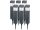 LED solar lamp that can be inserted into the ground, black 6 garden lamps with twilight sensor 