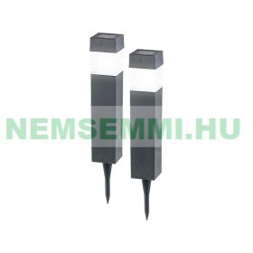   Földbe szúrható LED napelemes lámpa fekete 6 db kerti lámpa alkonyatérzékelővel 