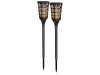 Solar LED garden torch 2 pieces, 46 flame-effect LEDs 78 cm