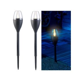   Napelemes LED kerti fáklya 2 darab, láng hatású villogó fény