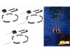 Solar circular light for flowers 3 pieces, 15 LED twilight sensor IP44 