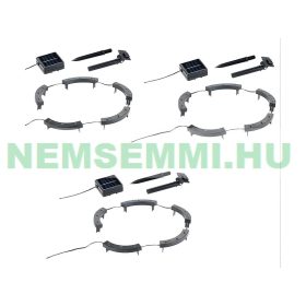   Napelemes körfény virágok számára 3 darab, 15 LED szürkületérzékelő IP44 