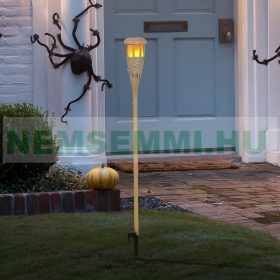   Napelemes kerti lámpa 2 db lámpa láng hatású 36 LED vízálló, műanyag Ø12x116 cm 