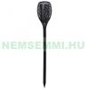 Solar garden lamp 2 lamps with flame effect 51 LED waterproof plastic Ø12x78 cm
