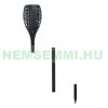 Solar garden lamp 2 lamps with flame effect 51 LED waterproof plastic Ø12x78 cm