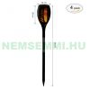 Solar garden lamp, set of 4 lamps, 6-8 hour operating time, waterproof plastic, black