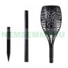Solar garden lamp, set of 4 lamps, 6-8 hour operating time, waterproof plastic, black