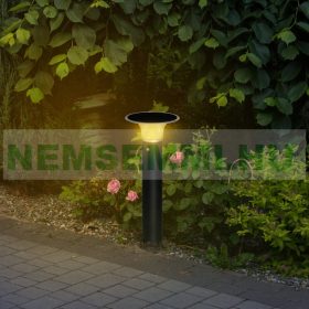   Napelemes kerti lámpa 23,5x60 cm fekete szolár lámpa kültéri világítás