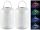Outdoor solar lamp 2-piece set solar lamp with RGB and white LEDs and twilight sensor, IP44