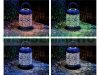 Outdoor solar lamp 2-piece set solar lamp with RGB and white LEDs and twilight sensor, IP44