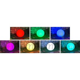   Napelemes kültéri lámpa 2 darab Ø20 cm Ø30 cm színes félgömb szolár lámpa távirányítóval szürkületérzékelővel 