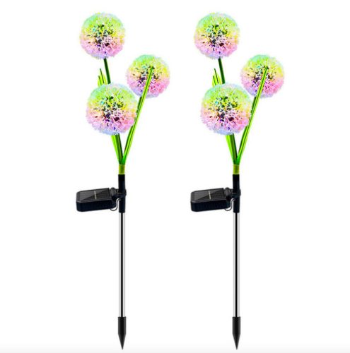 Solar dandelion lighting that can be inserted into the ground, a set of 2 outdoor solar lighting