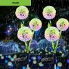Solar dandelion lighting that can be inserted into the ground, a set of 2 outdoor solar lighting