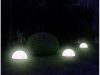 Solar outdoor lamp 4 white hemispherical solar lamps with twilight sensor 