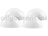 Solar outdoor lamp 4 white hemispherical solar lamps with twilight sensor 