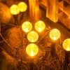 Solar decor sphere lamp 4 meters 10 spheres warm white ground-mounted outdoor lighting garden solar lighting