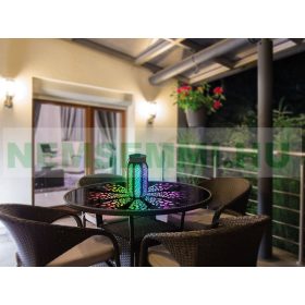   Intelligens fém napelemes lámpa dekoratív okos szolár lámpa alkalmazással, Bluetooth, IP44