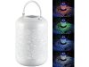 Outdoor solar lamp with RGB and white LEDs and twilight sensor, IP44